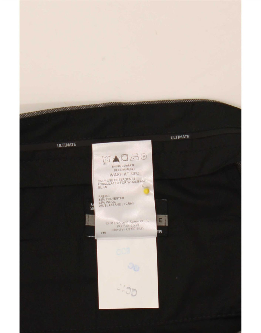Marks & Spencer Herre Ultimate Pegged Suit Bukser W38 L31 Grå Polyester
