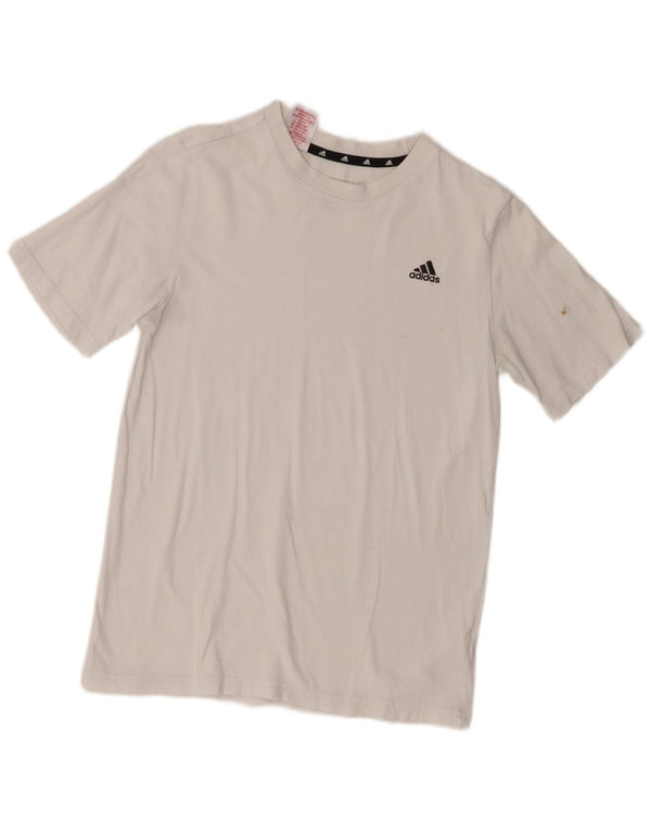 Adidas Boys T-Shirt Top 13-14 år Hvid Bomuld
