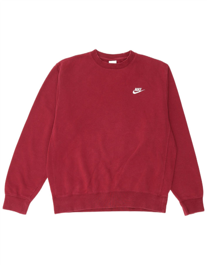Nike Herre sweatshirt Jumper Medium Bourgogne bomuld