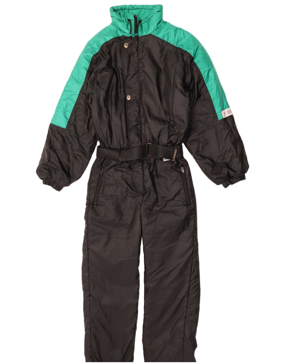 Brugi Herre Ski Jumpsuit UK 38 Medium Sort Colourblock Polyamid