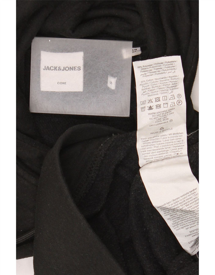 Jack & Jones Grafisk hættetrøje til mænd, lille sort polyester