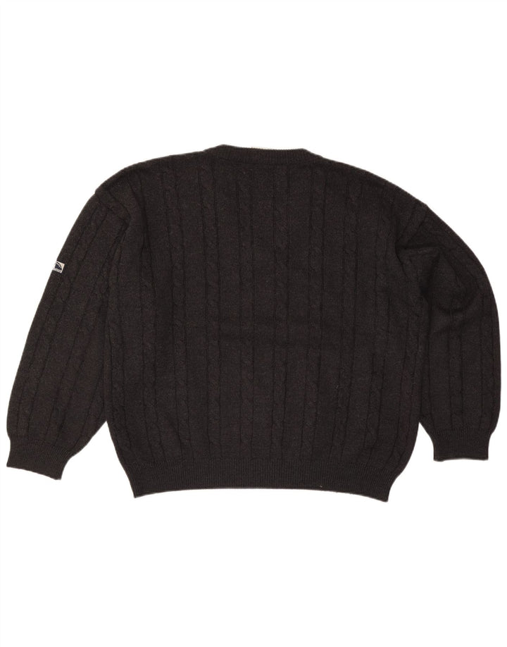 Navigare Herre V-hals sweater Stor grå uld