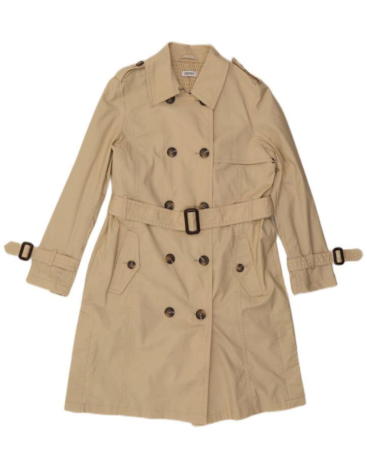 Esprit Dame Trench Coat UK 14 Stor Beige Bomuld