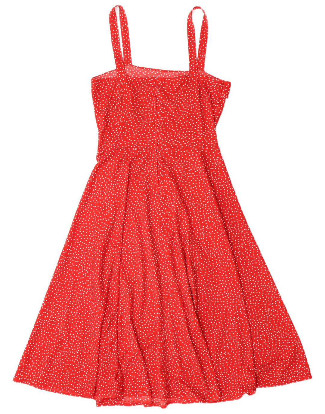 VINTAGE Womens Sundress IT 38 XS Red Spotted Polyester