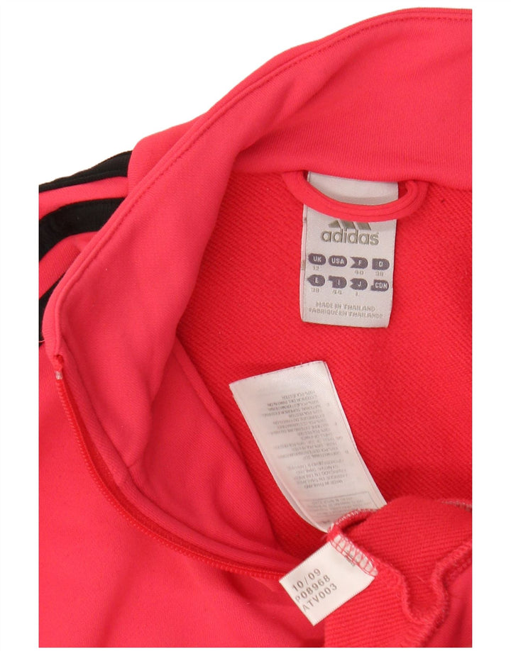 ADIDAS træningsdragt topjakke til kvinder UK 12 Medium Pink Polyester