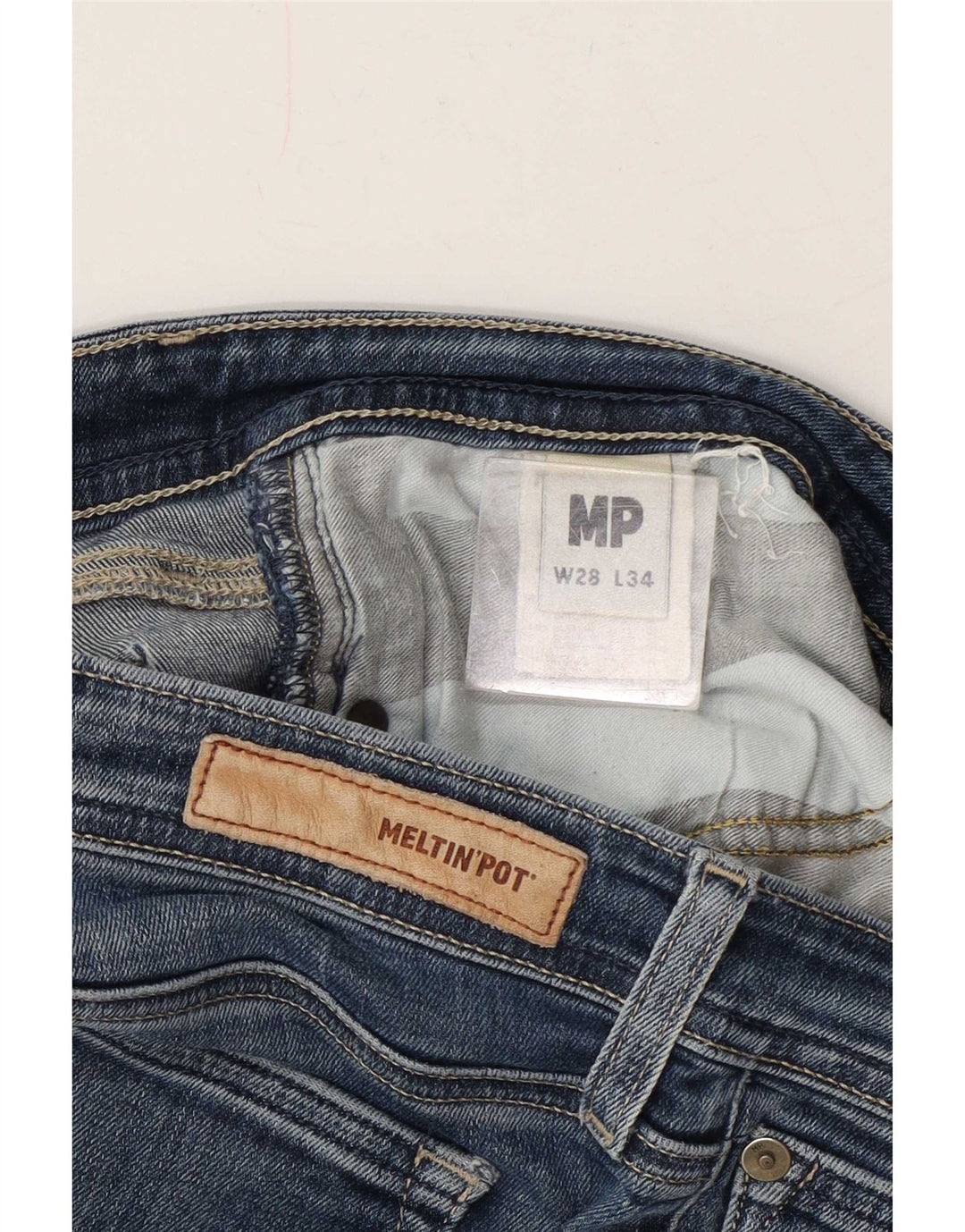 Meltin' Pot Dame Slim Jeans W28 L34 Blå Bomuld