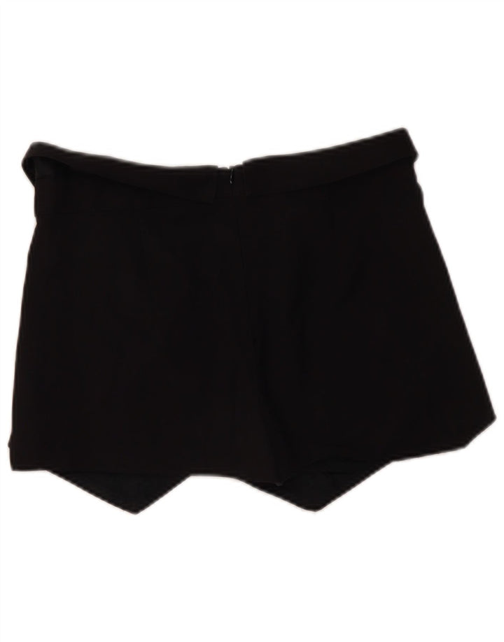 ZARA Womens Skort UK 8 Small Black Acetate