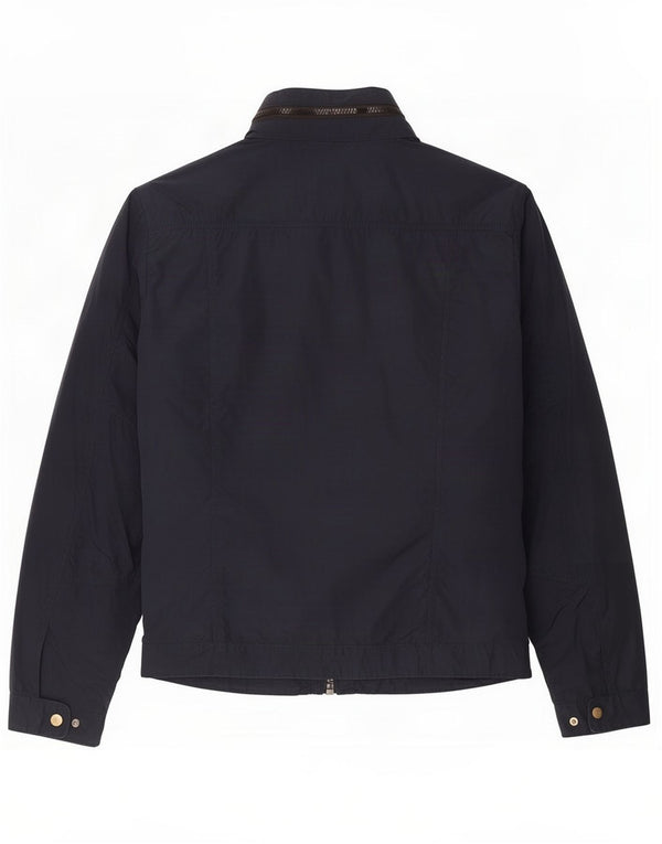 Guess Kvinder Hooded Utility Jacket UK 14 Medium Navy Blue Polyester