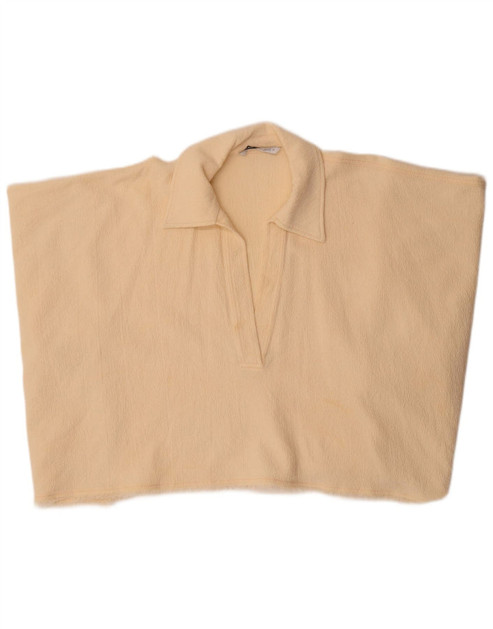 Zara Dame Poncho Crop Top UK 14 Medium Beige