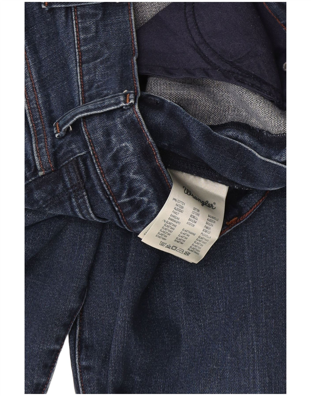 Wrangler Straight Jeans til mænd W34 L32 blå bomuld