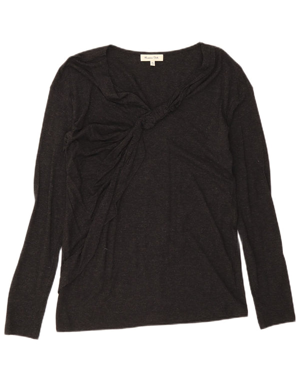 Massimo Dutti Dame Top Langærmet UK 12 Medium Sort
