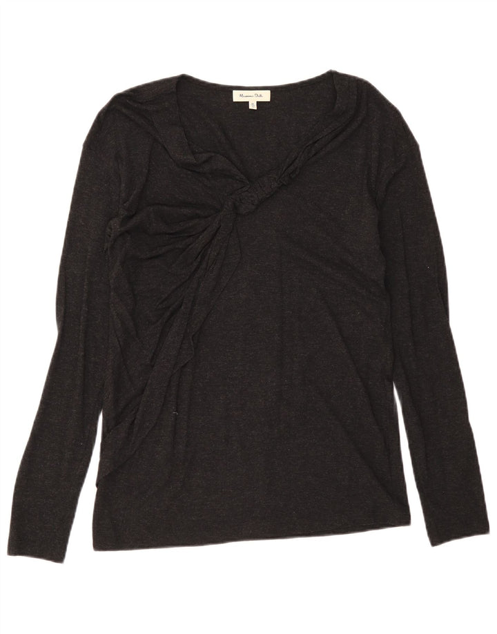 Massimo Dutti Dame Top Langærmet UK 12 Medium Sort
