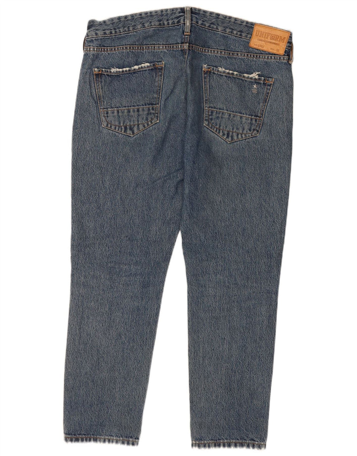 Uniform Dame Slim Jeans W33 L27 Blå Bomuld