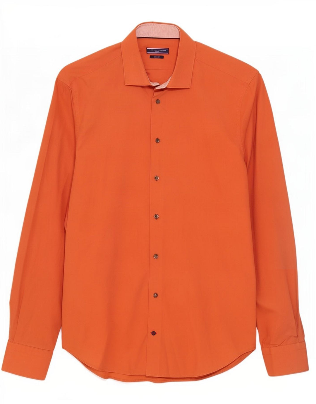 Tommy Hilfiger Herre Slim Fit Skjorte Størrelse 39 15 1/2 Medium Orange