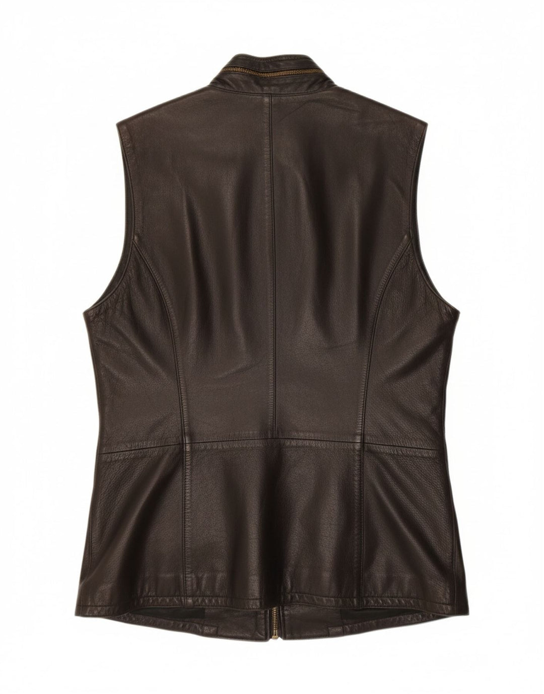OTTO KERN Womens Leather Gilet UK 10 Small Black Vintage Otto Kern and Second-Hand Otto Kern from Messina Hembry 