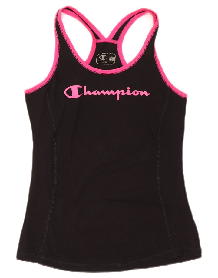 Champion Womens Pro-tec Grafisk Vest Top UK 12 Medium Sort