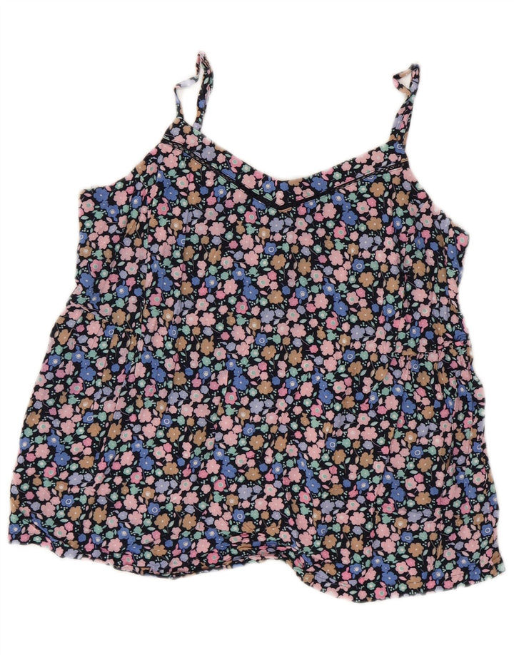 MARKS & SPENCER Womens Crop Cami Top UK 14 Medium Multicoloured Floral