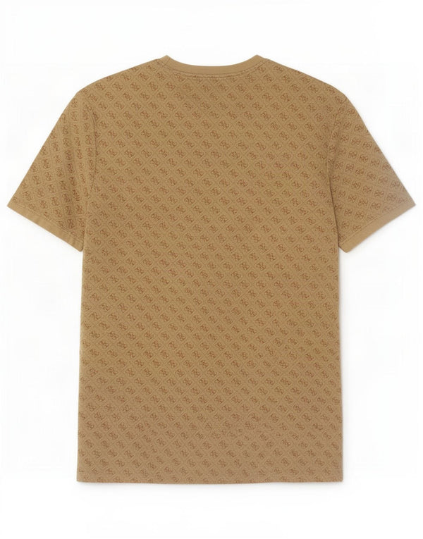 Guess Herre Grafisk T-Shirt Top Stor Beige Bomuld