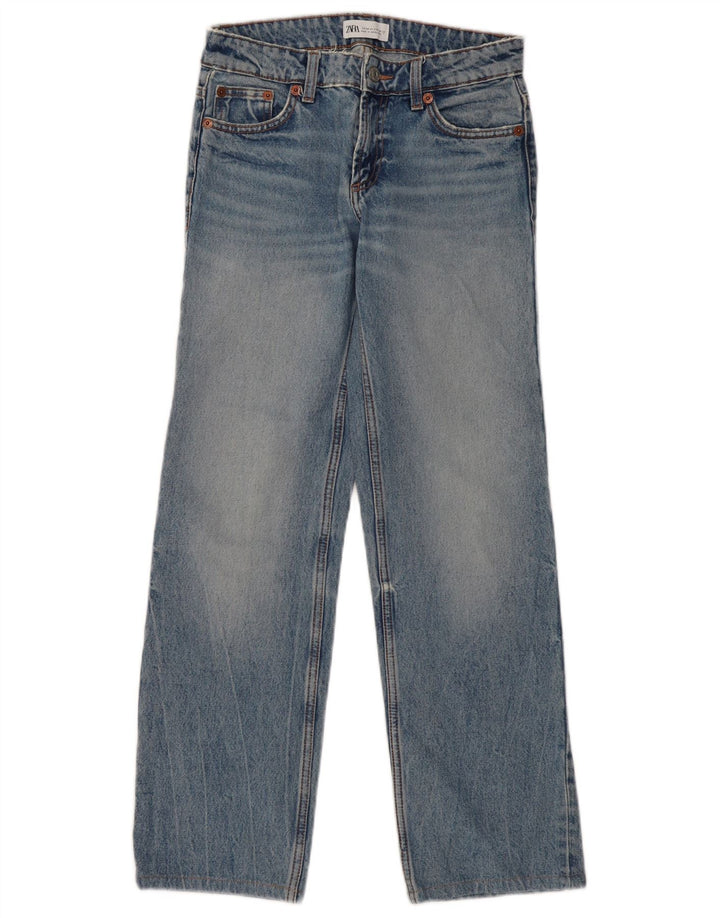 ZARA Straight Jeans til kvinder EU 34 2XS W24 L29 Blå