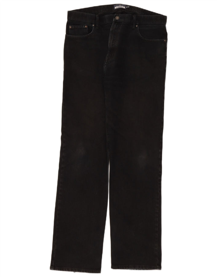 Marks & Spencer Herre Blue Harbor Straight Jeans W36 L33 Sort Bomuld