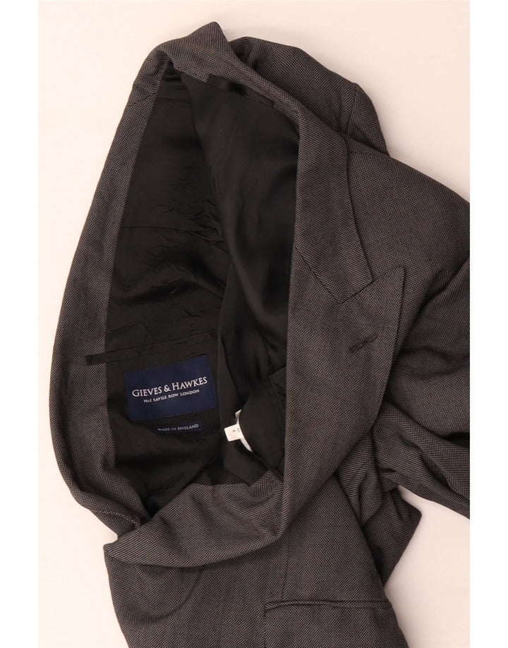 Gieves & Hawkes Herre Slim Fit Blazer Jacket UK 40 Large Grey