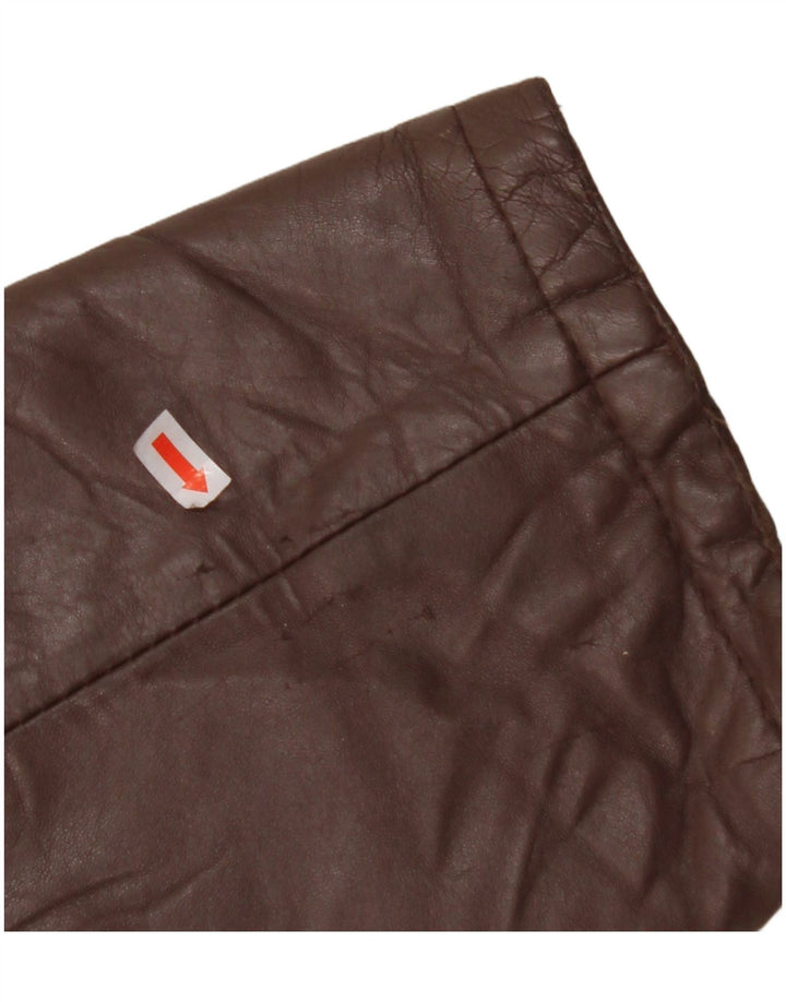 VINTAGE Herre Læderjakke IT 56 3XL Brun
