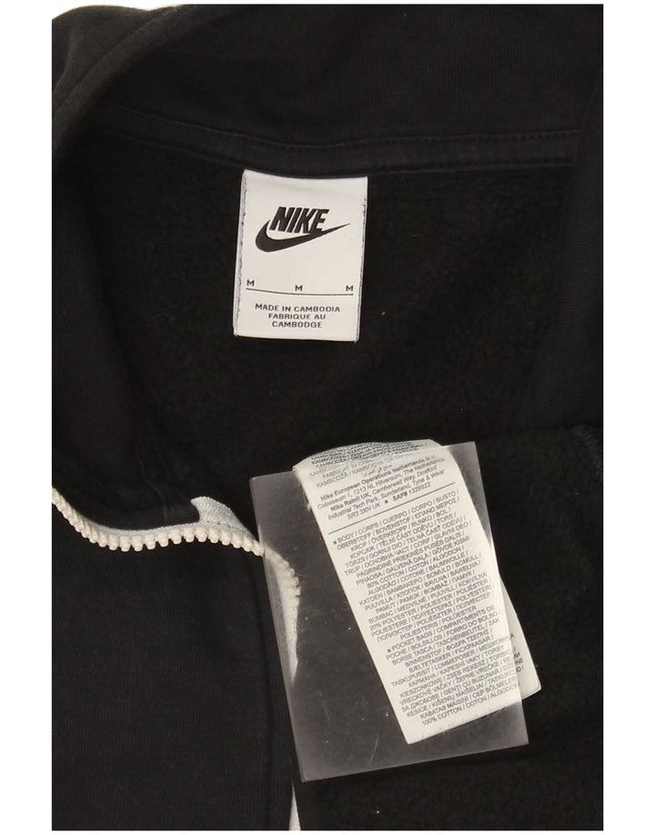 Nike Sweatshirt med lynlås til mænd mellem sort bomuld