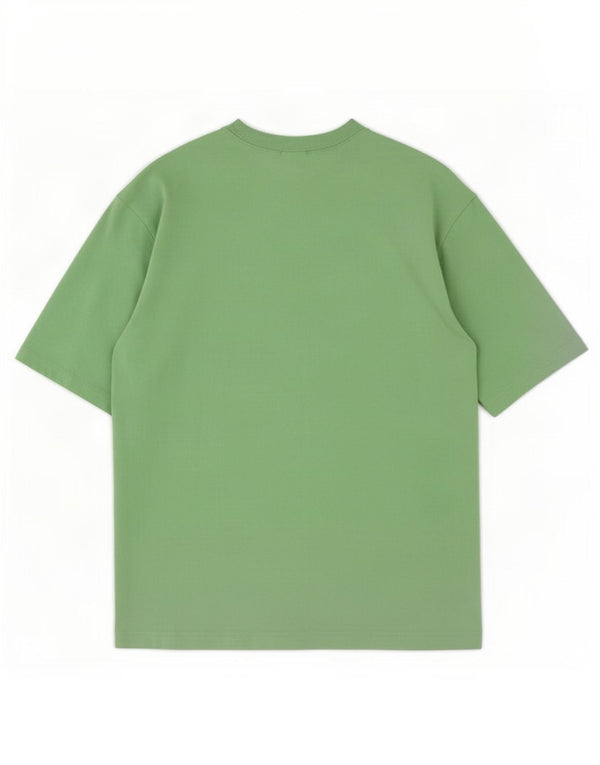 Adidas Dame Oversized T-Shirt Top UK 6 XS Grøn Bomuld
