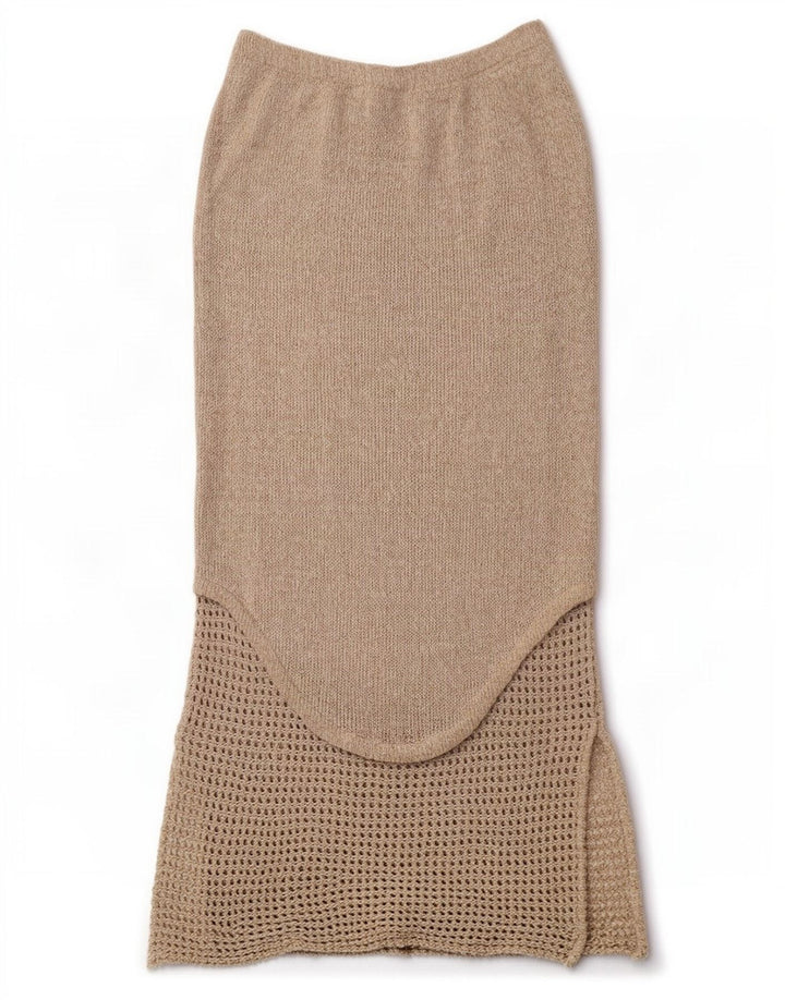 Roisin McCarthy Damestrik Maxi-nederdel Medium W30 Beige Bomuld