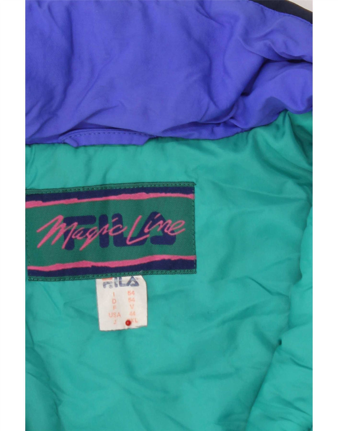 Fila Skijakke med hætte til mænd IT 54 2XL Marineblå Colourblock Polyester
