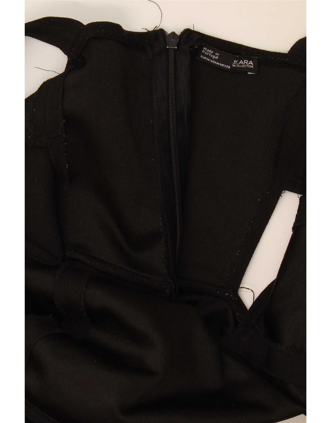 Zara Dame Ærmeløs Jumpsuit UK 12 Medium Black