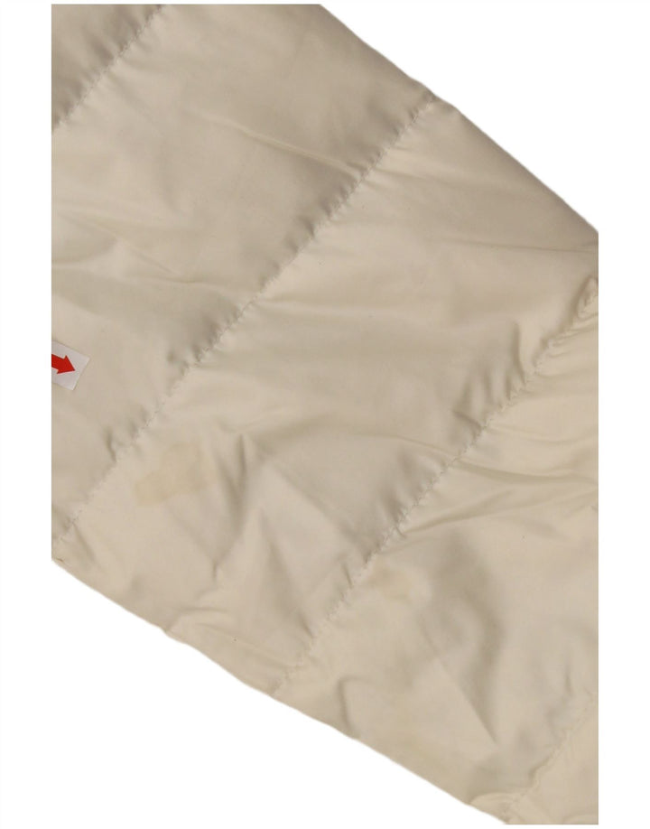 CALVIN KLEIN Polstret hættejakke til kvinder UK 14 Medium Off White Polyester