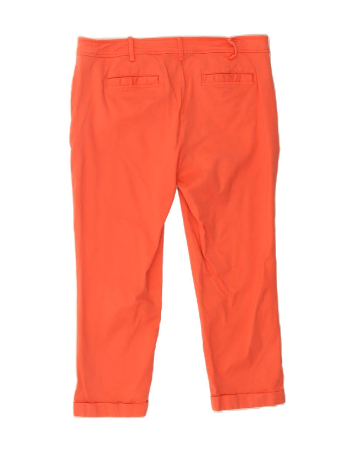 DKNY Womens Slim Cropped Trousers US 12 Large W34 L24 Orange Vintage Dkny and Second-Hand Dkny from Messina Hembry 