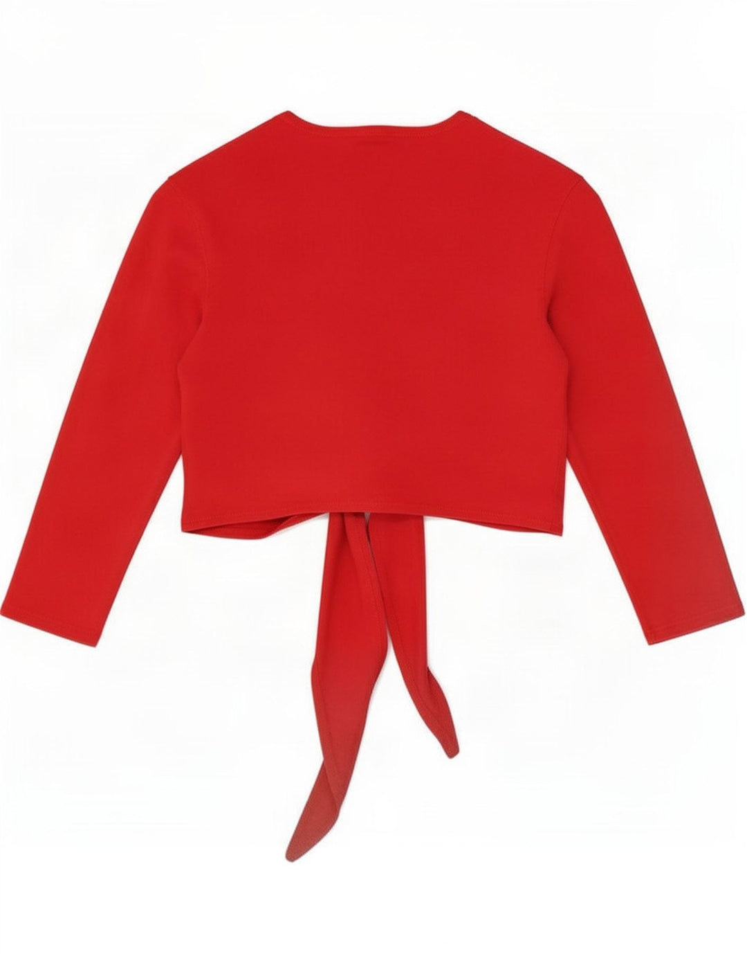 Marks & Spencer Dame Front Tie 3/4-ærmet Crop Top UK 14 Medium Rød