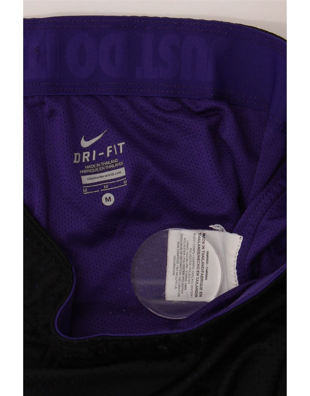 NIKE Dri Fit sportsshorts til kvinder UK 12 Medium Sort polyester