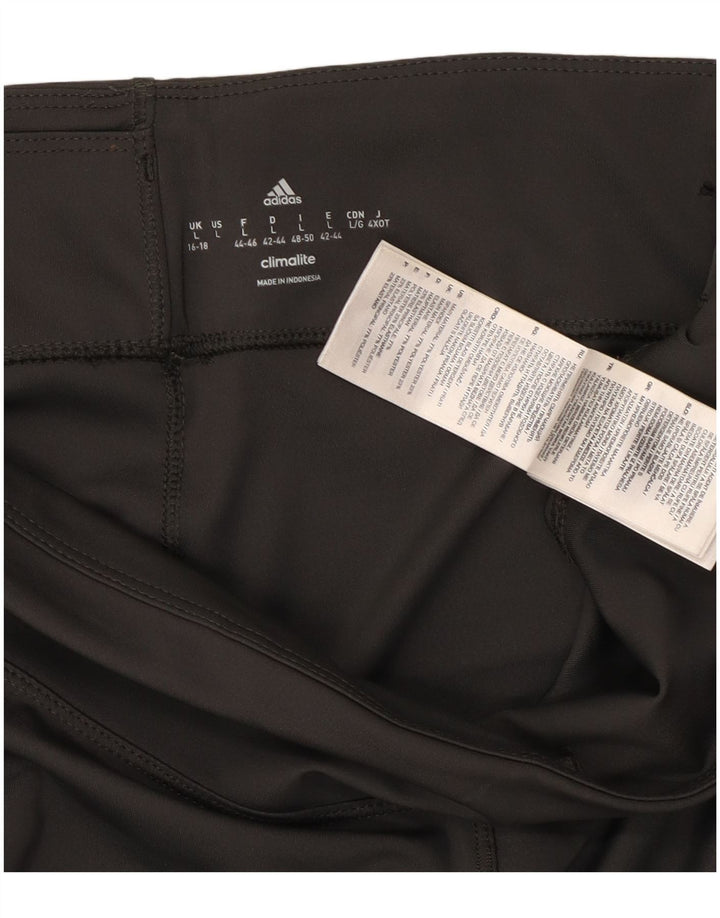 Adidas Dame Climalite Capri Leggings UK 16/18 Large Grå Polyester