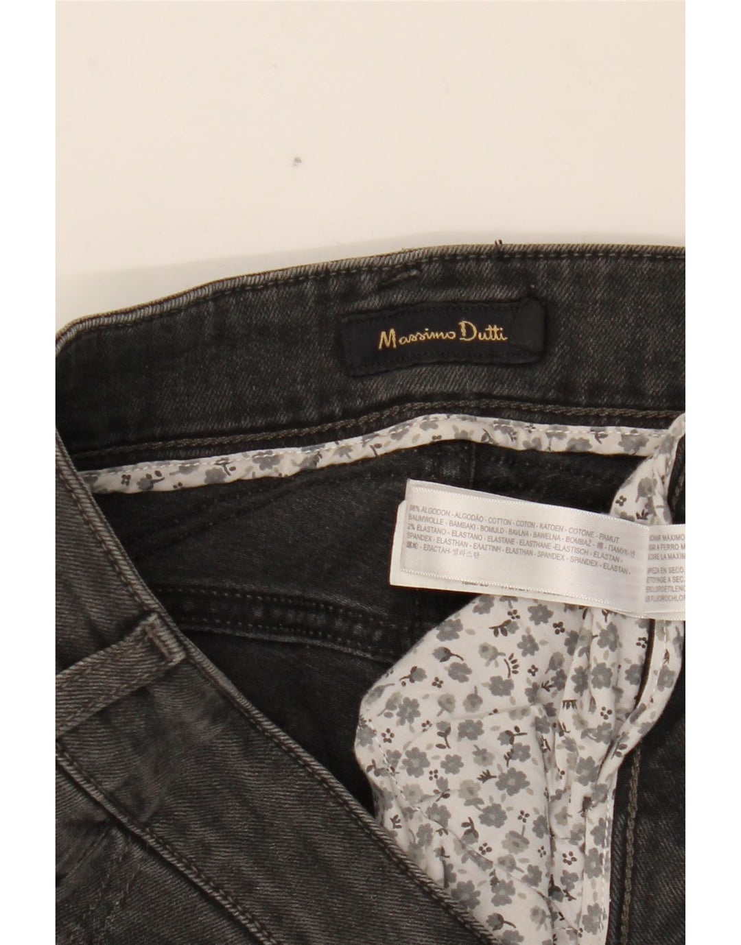 Massimo Dutti Dame Slim Jeans W29 L33 Grå Bomuld
