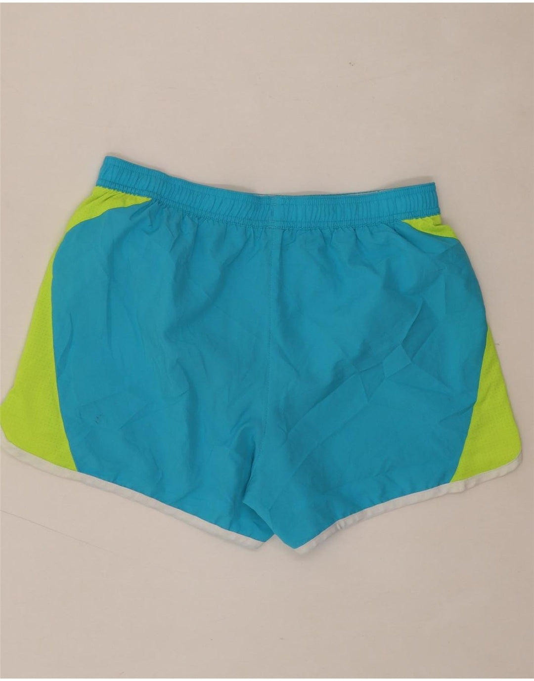 ADIDAS Womens Sport Shorts UK 14 Large Blue Colourblock Polyester Vintage Adidas and Second-Hand Adidas from Messina Hembry 
