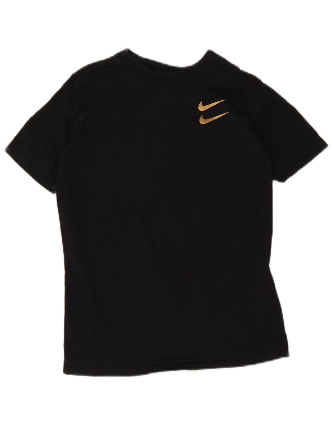 Nike Boys Swoosh Grafisk T-Shirt Top 10-11 år Medium Sort