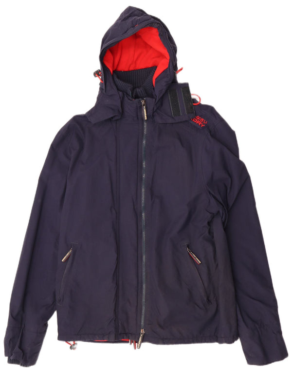 Superdry Windcheater vindjakke med hætte til mænd UK 42 XL Marineblå