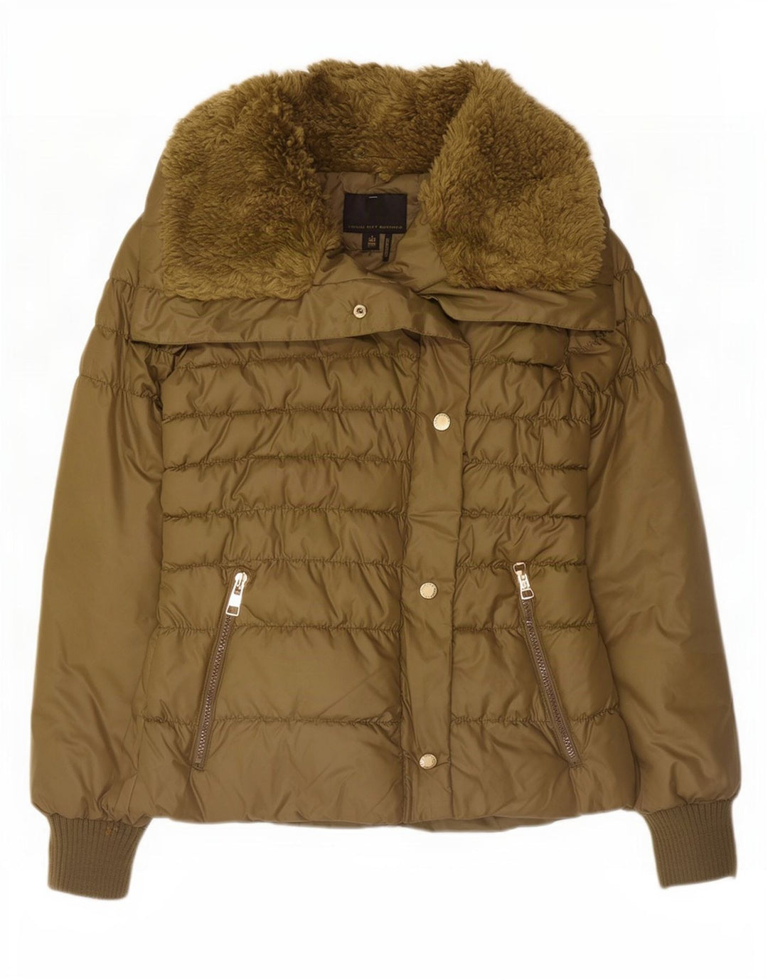 Buffalo Dame Polstret Jakke UK 12 Medium Khaki Polyester