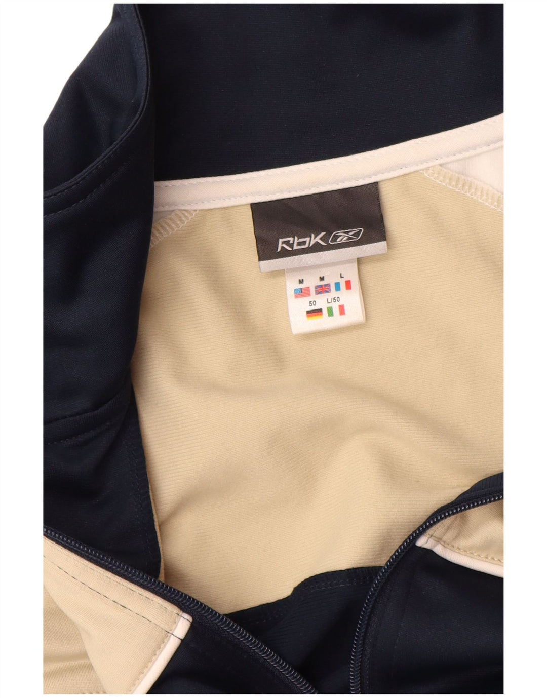 REEBOK Træningsdragt til mænd Topjakke Medium Marineblå Colourblock Polyester