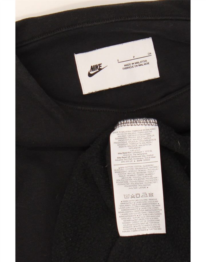 NIKE 3/4-ærmet oversize sweatshirt trøje til kvinder UK 10 Lille sort