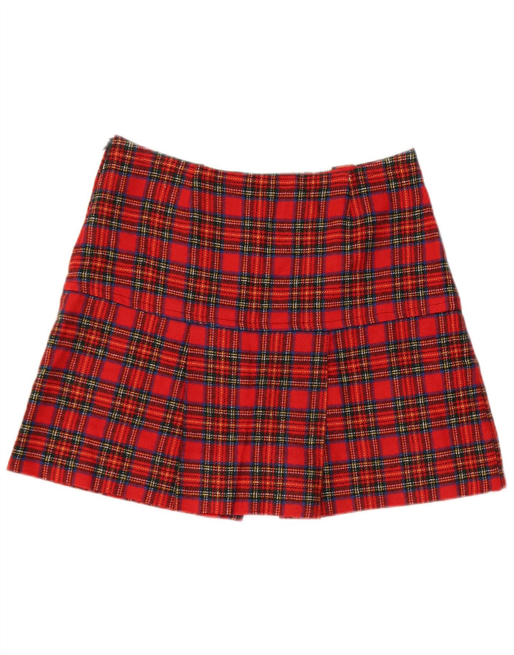 Vintage dame mini nederdel W30 Medium rød plaid