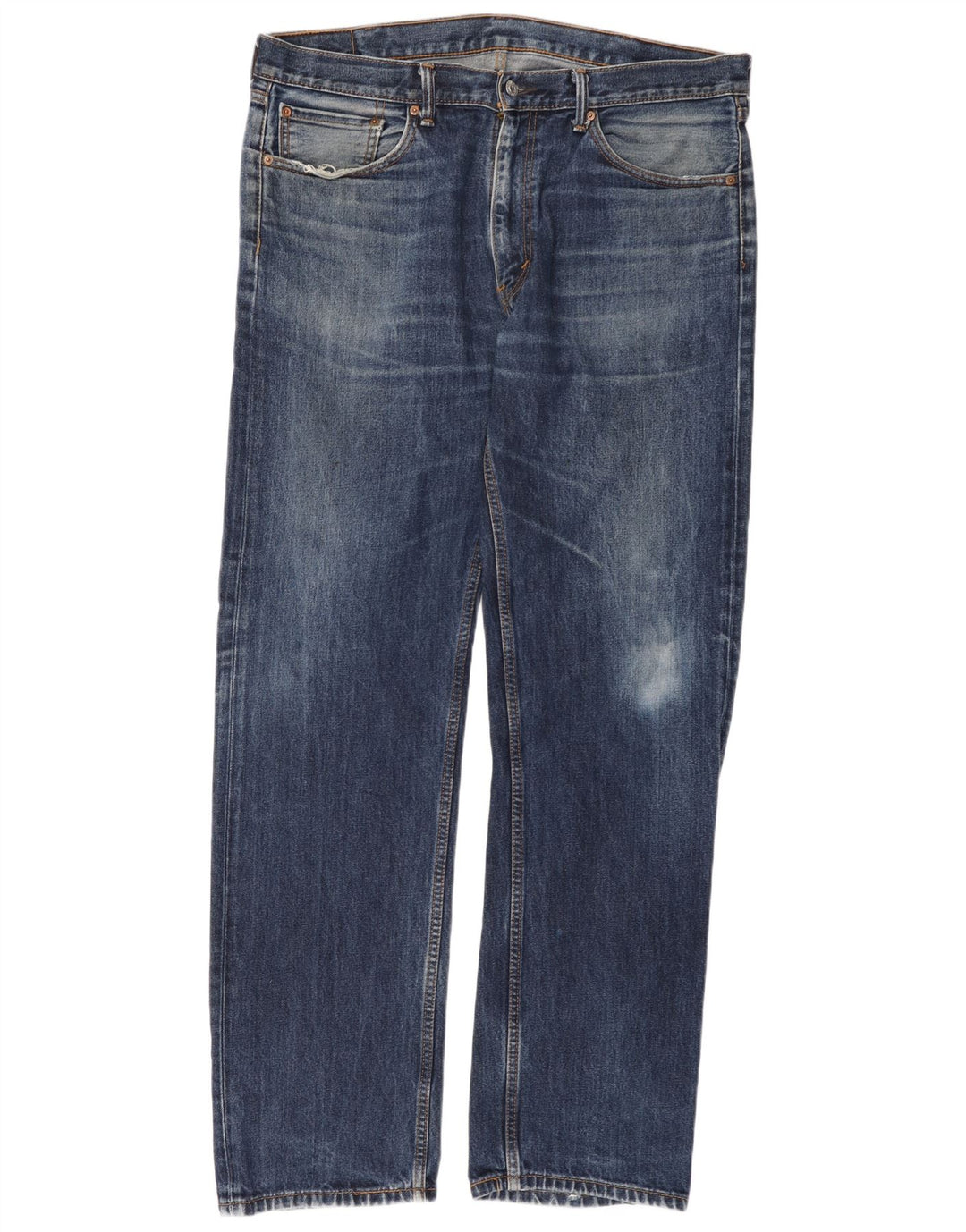 Levi's Herre 505 Straight Jeans W38 L34 Blå Bomuld