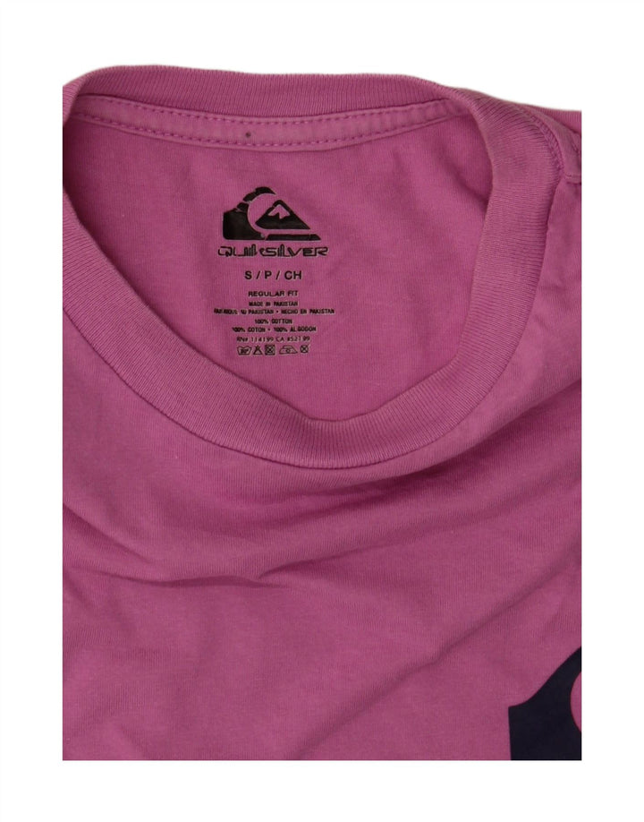 Quiksilver Herre Regular Fit T-Shirt Top Lille Pink Bomuld