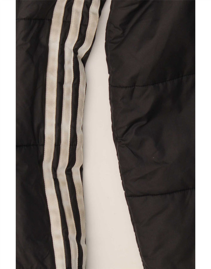Adidas Polstret hættejakke til kvinder UK 12 Medium Sort Polyester