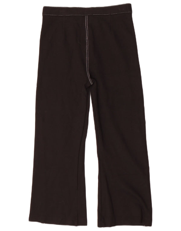 Topshop Dame Wide Leg Casual Bukser UK 10 Small W28 L26 Black Viscose