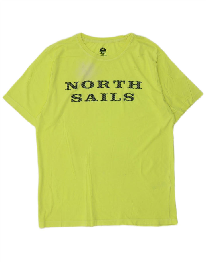North Sails Herre Grafisk T-Shirt Top Medium Grøn Bomuld