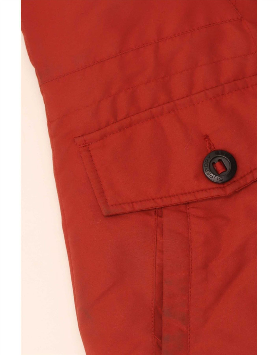 Superdry Oversized Parkajakke med hætte til kvinder UK 10 Lille rød farveblok